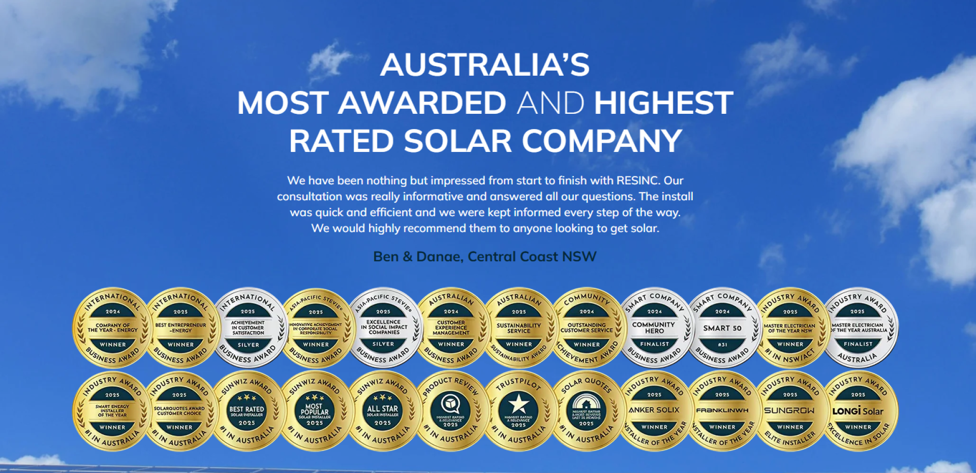 RESINC Solar, leaders in customer service excellence in Energy